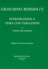 Introduzione e Tema con Variazioni Clarinet and Piano Reduction cover